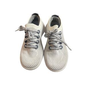 Allbirds Womens White Gray TD Tree Dashers Knit Lace Up Sneaker Shoes Size 7